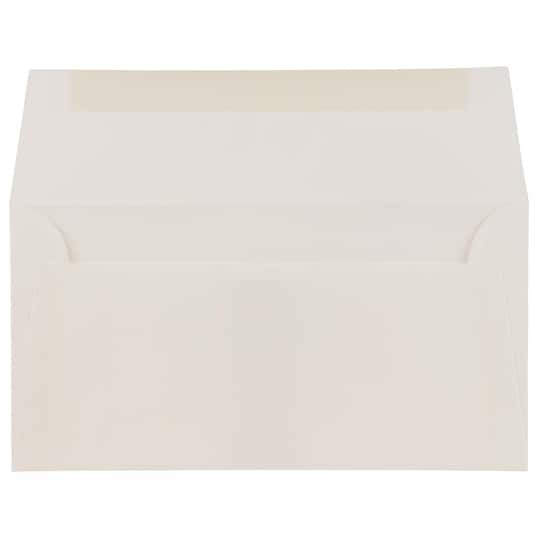 JAM Paper 3.825" x 7.5" Bright White Wove Monarch Strathmore Invitation Envelopes, 50ct.
